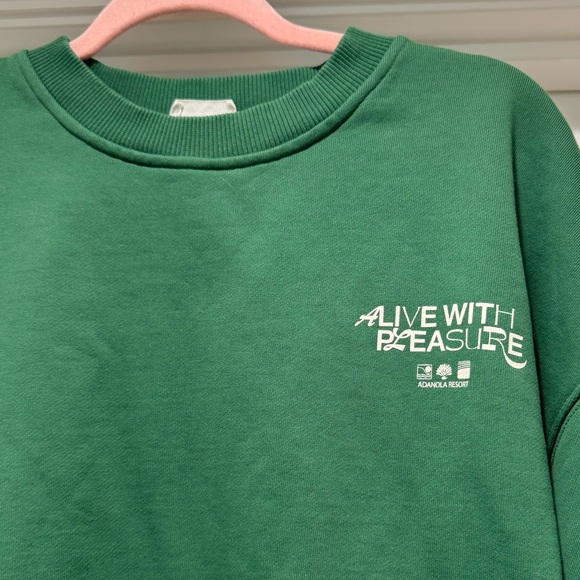 adanola “alive with pleasure” green sweatshirt - Picture 7 of 10